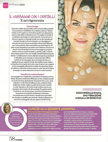 Massaggio con i Cristalli: intervista a Paola Giulianetti per Starbene 3 articolo massaggio con i cristalli starbene 2